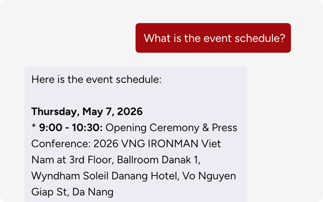 Organizer-verified information