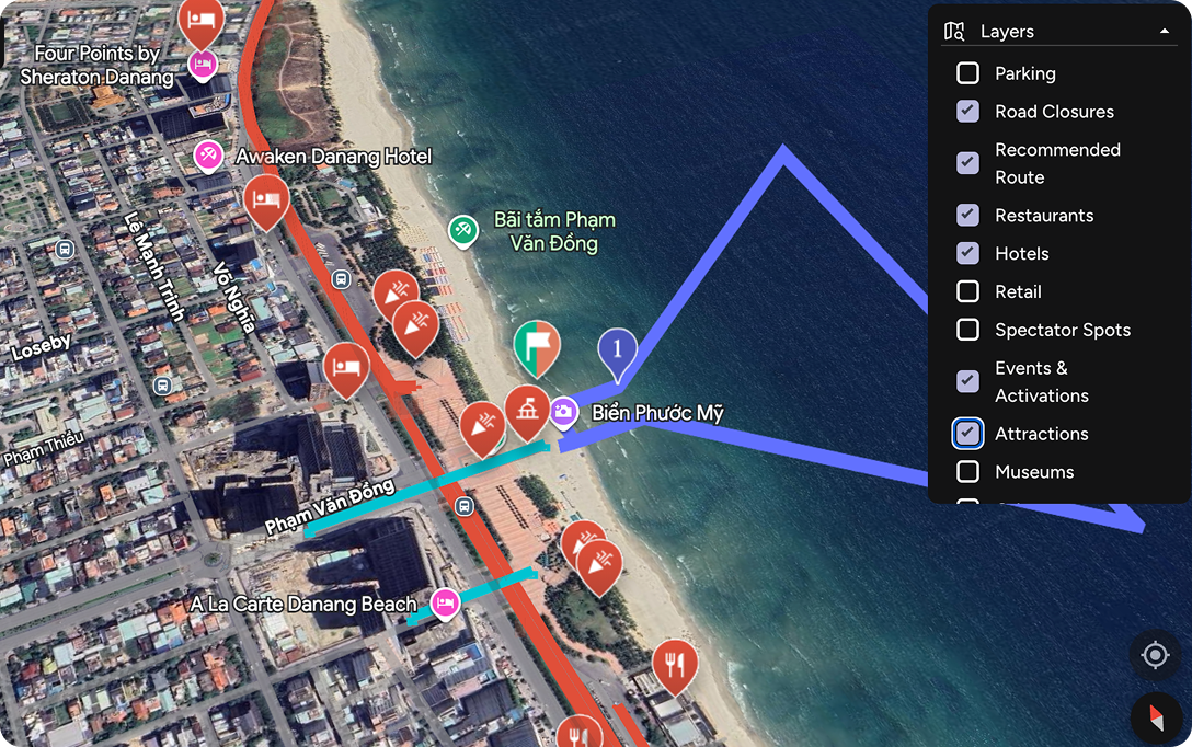 Interactive course maps